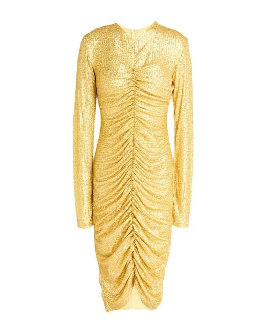 Norma Kamali Metallic Midi Dress Polyester, Elastane