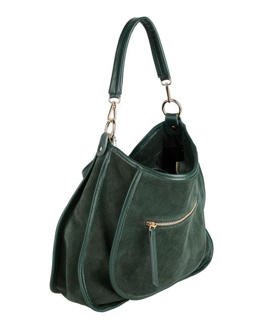 Laura Di Maggio Green Handbag Leather