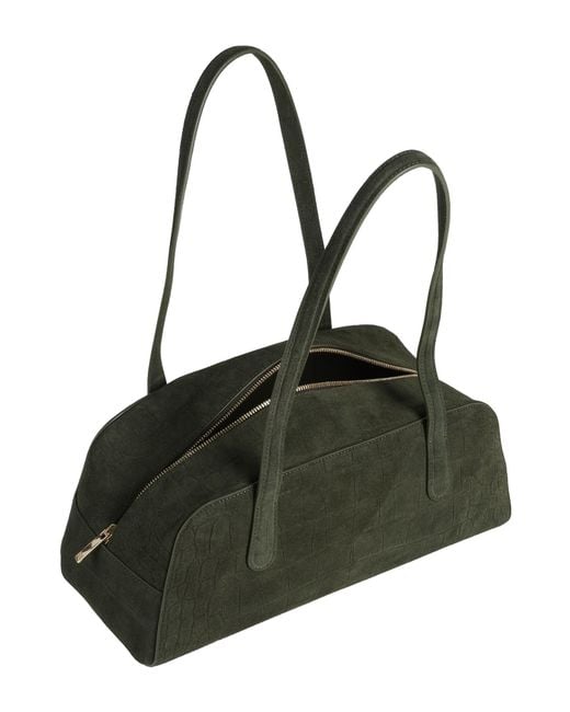 Mansur Gavriel Green Helios -- Dark Handbag Leather
