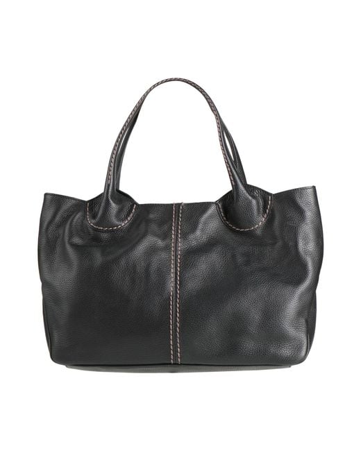 Plinio Visona' Black Handbag Leather
