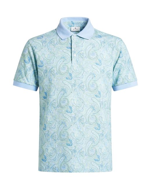 Polo Etro de hombre de color Blue