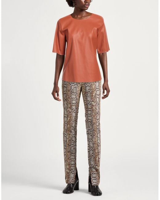 Jijil Orange Tan Top Polyester, Polyurethane Coated