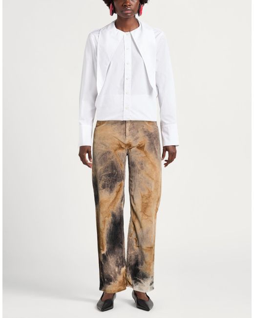 Dixie Natural Camel Pants Cotton, Elastane