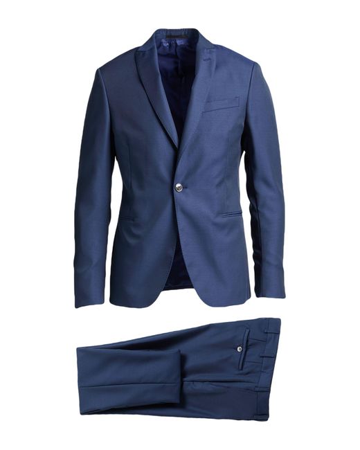 Pal Zileri Blue Suit Wool, Polyester for men