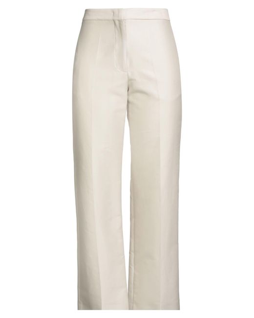 Fabiana Filippi White Pants Cotton, Silk