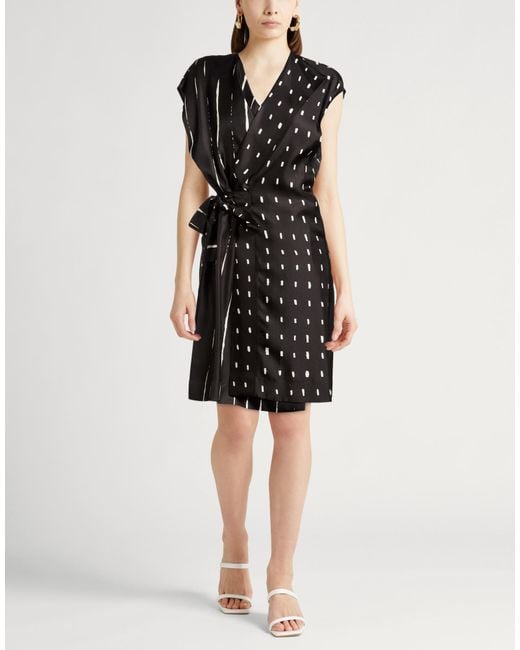 Alysi Black Crème Mini Dress Silk