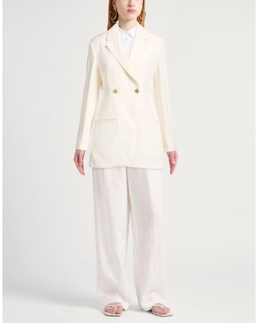 Suoli White Blazer Linen, Lyocell, Cotton