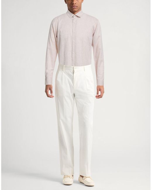 Bagutta White Shirt Linen, Cotton for men