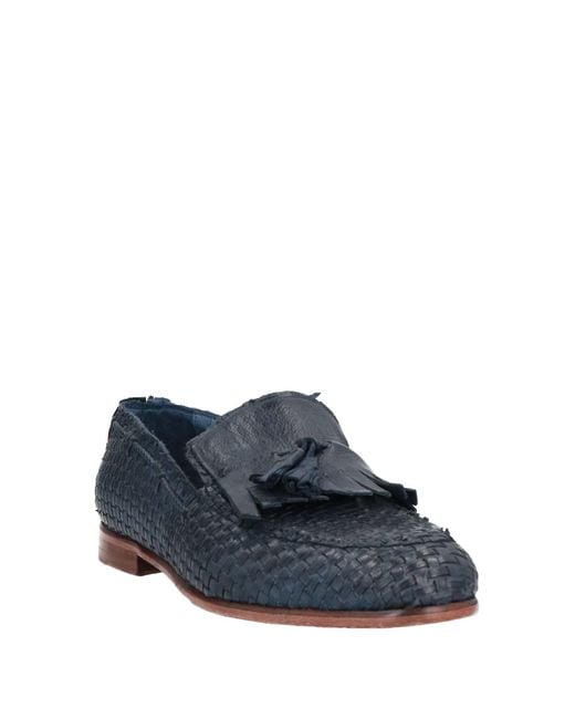 JP/DAVID Blue Midnight Loafers Soft Leather for men