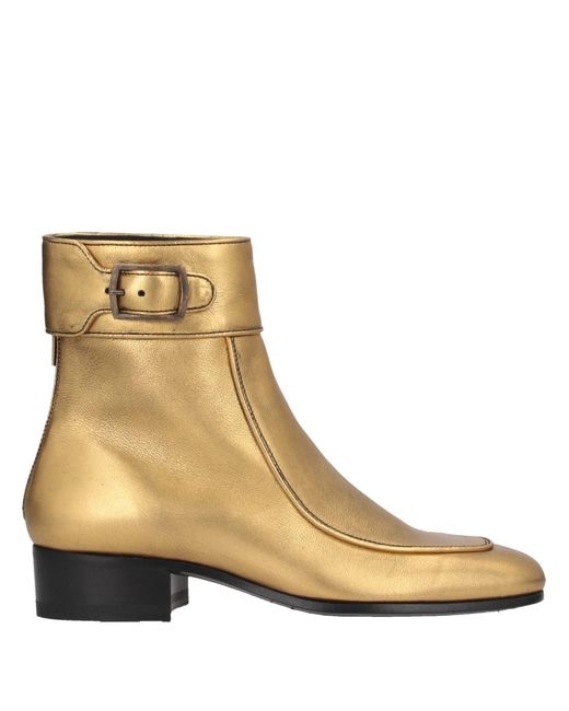gold metallic boots