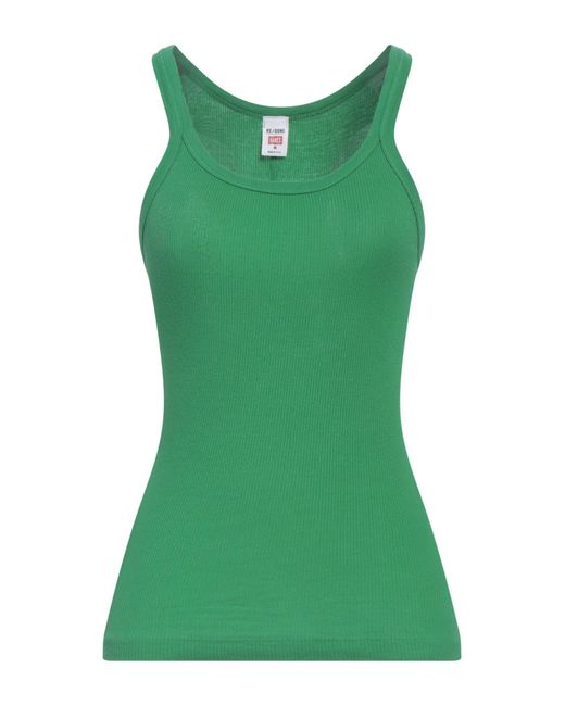Re/done X Hanes Green Tank Top