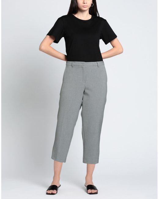 Cambio Gray Pants Polyester, Viscose, Cotton, Elastane