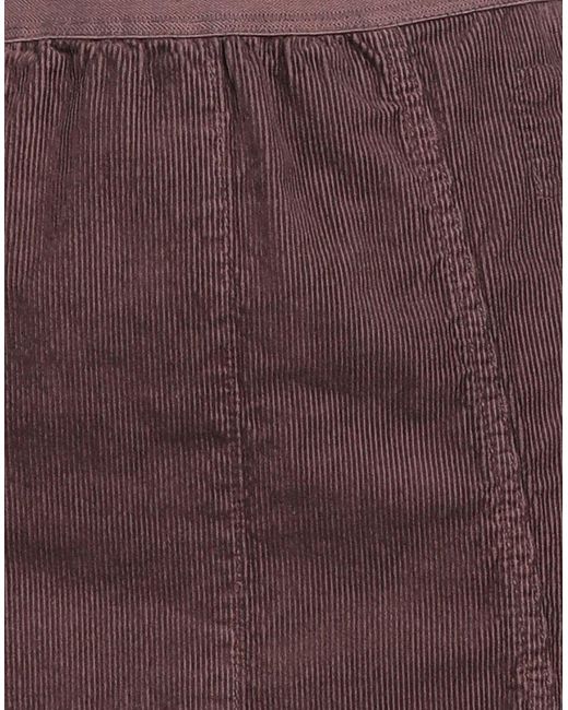 Rick Owens Purple Mauve Mini Skirt Cotton