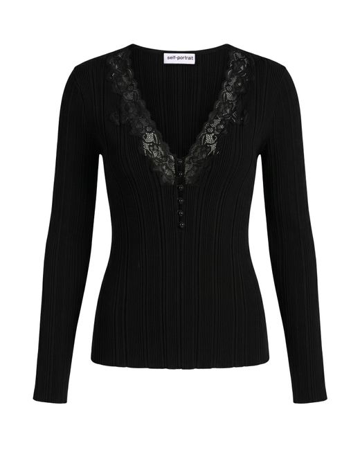 Self-Portrait Black Pullover