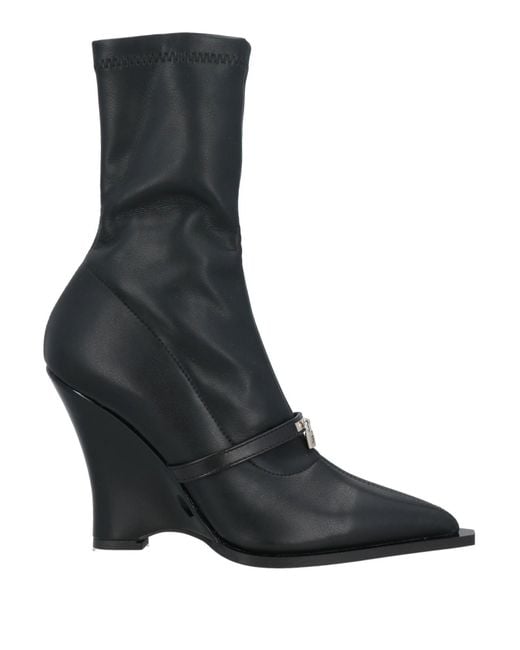 John Richmond Black Ankle Boots Textile Fibers