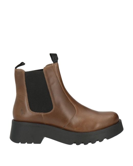 Fly London Brown Ankle Boots Leather
