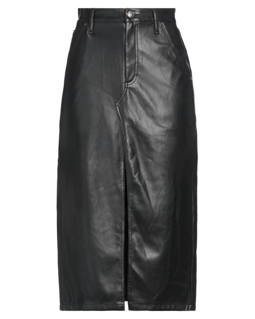 Rag & Bone Gray Midi Skirt Polyester, Polyurethane