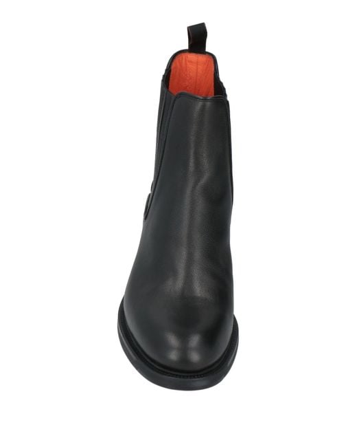 Santoni Black Ankle Boots