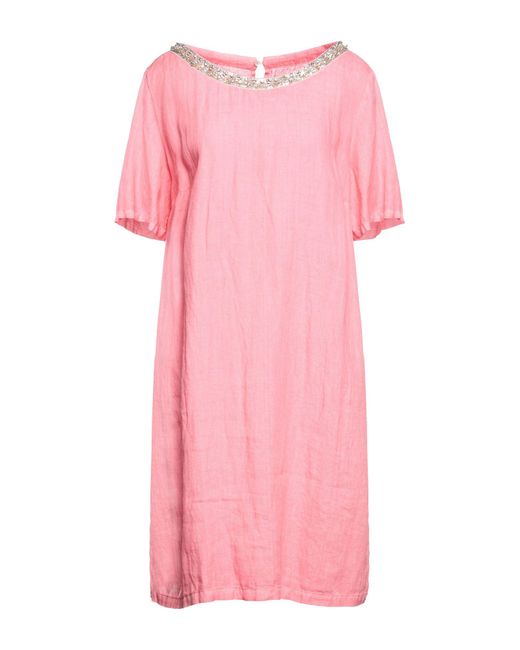 120% Lino Pink Mini Dress