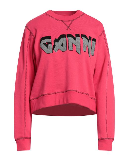 Ganni Pink Sweatshirt