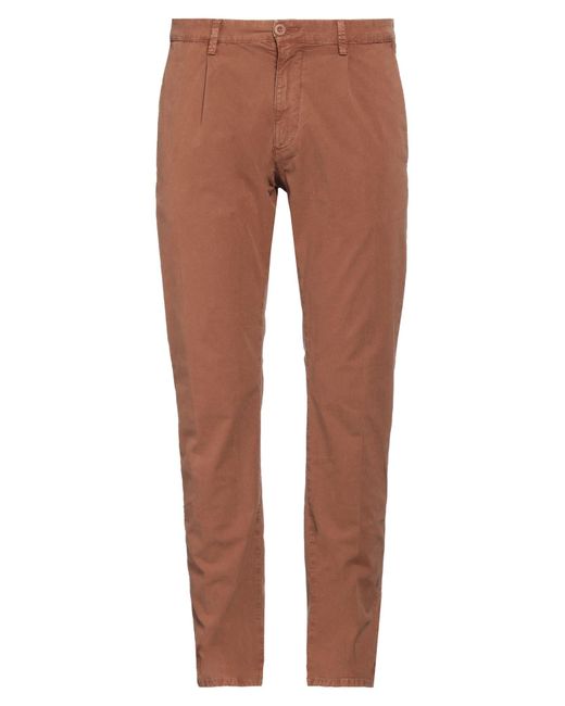 Modfitters Brown Tan Pants Cotton, Elastane for men