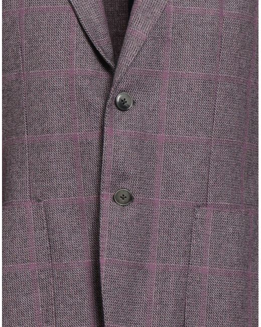 L.b.m. 1911 Purple Blazer Wool, Cotton, Polyamide, Polyester for men