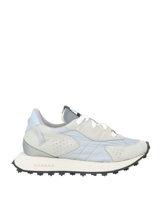 RUN OF White Sneakers Leather, Textile Fibers