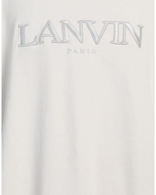 Lanvin White Sweatshirt Cotton, Polyester, Elastane for men