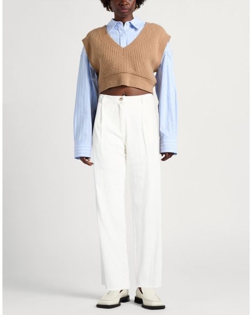 8pm White Pants Cotton