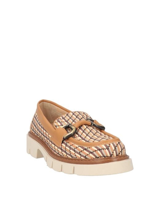 Nila & Nila Natural Camel Loafers Synthetic Material