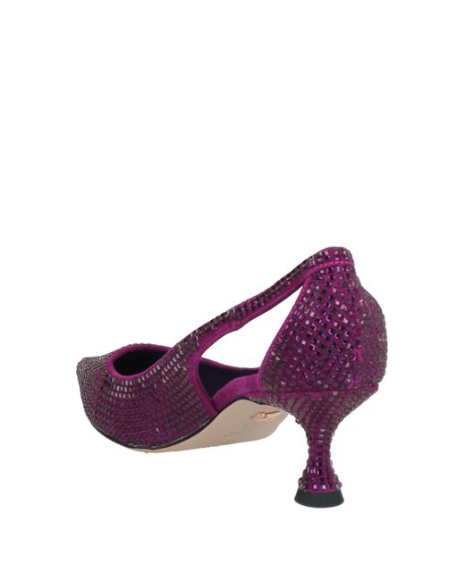 Lola Cruz Purple Pumps Leather