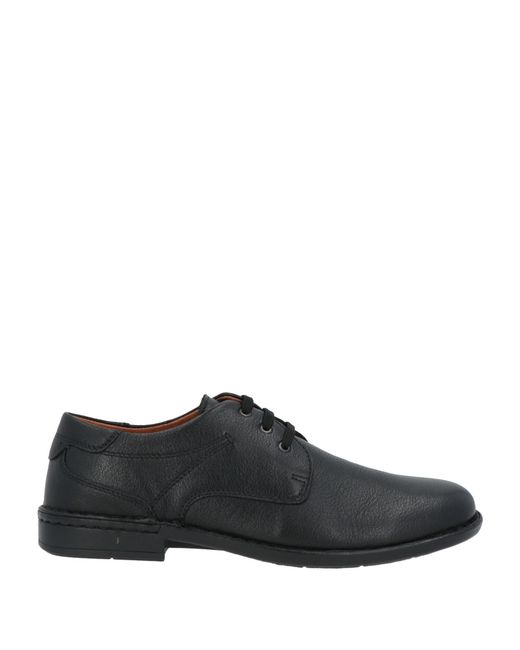 Melluso Black Lace-Up Shoes Leather for men