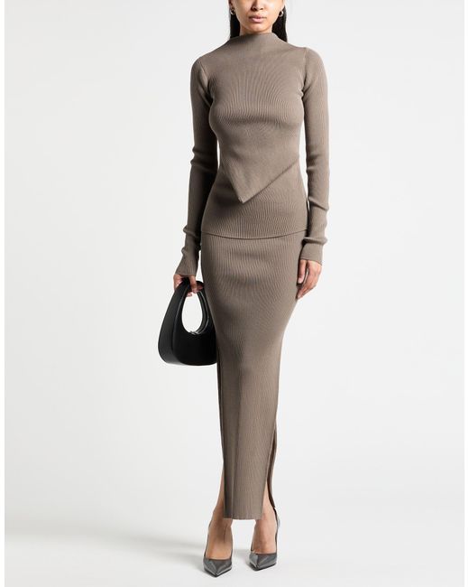 Rick Owens Gray Maxi Skirt Viscose, Polyester, Polyamide, Elastane
