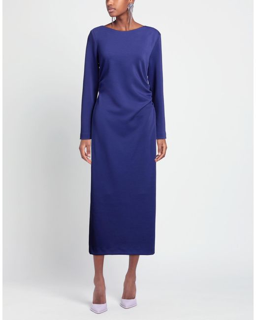 MEIMEIJ Blue Maxi Dress Polyester, Elastane