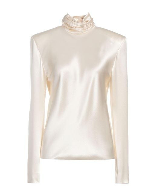 Saint Laurent White Ivory Top Silk