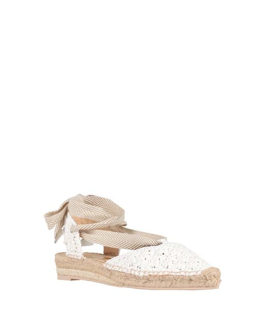 Espadrilles Ras en coloris Natural