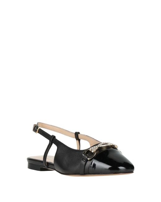 Baldinini Black Ballet Flats Leather