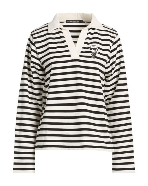 Karl Lagerfeld White Polo Shirt Cotton