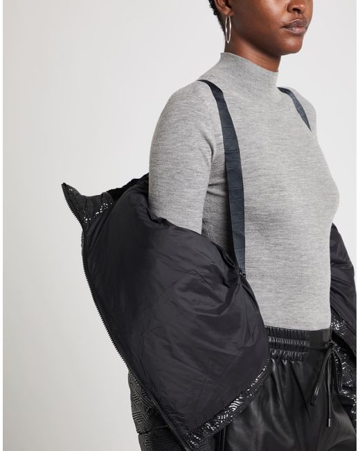 DKNY Black Sport Puffer Polyester