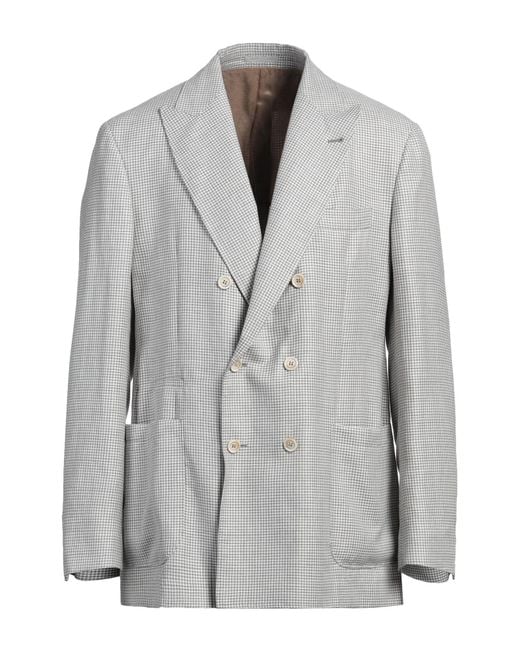 Brunello Cucinelli Gray Blazer for men