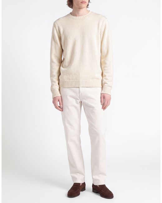 Alpha Studio White Sweater Cashmere for men