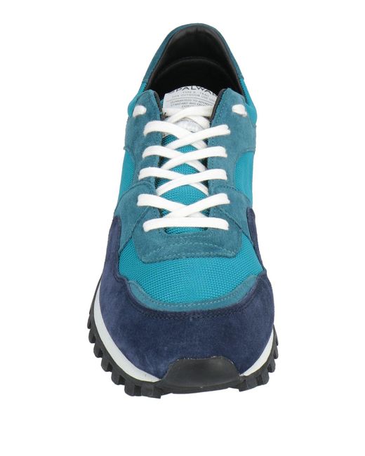 Spalwart Blue Sneakers Soft Leather, Textile Fibers for men