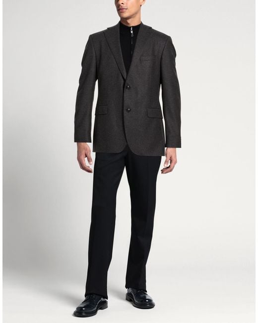 EDUARD DRESSLER Black Blazer Virgin Wool for men
