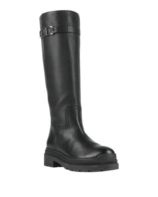 Ferragamo Black Boot Leather