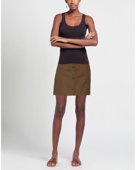 MSGM Brown Mini Skirt