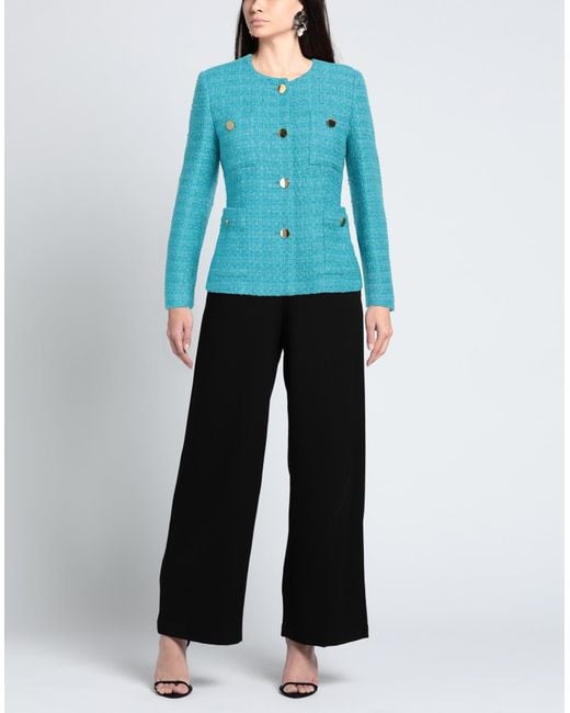 Tagliatore 0205 Blue Azure Jacket Cotton, Polyamide, Polyester