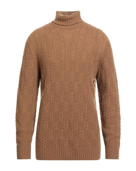 Drumohr Brown Turtleneck Lambswool for men