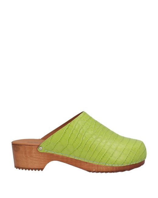 FIGURE DECORATIVE Green Mules & Clogs Soft Leather