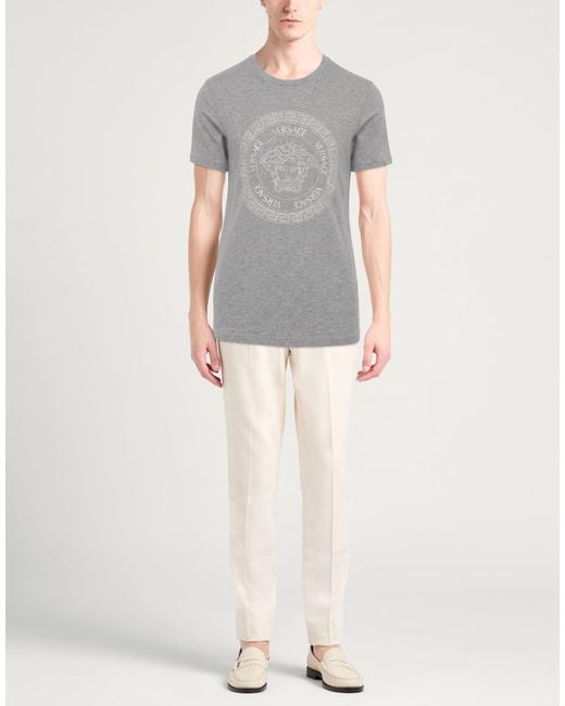 Versace Gray T-Shirt Cotton for men