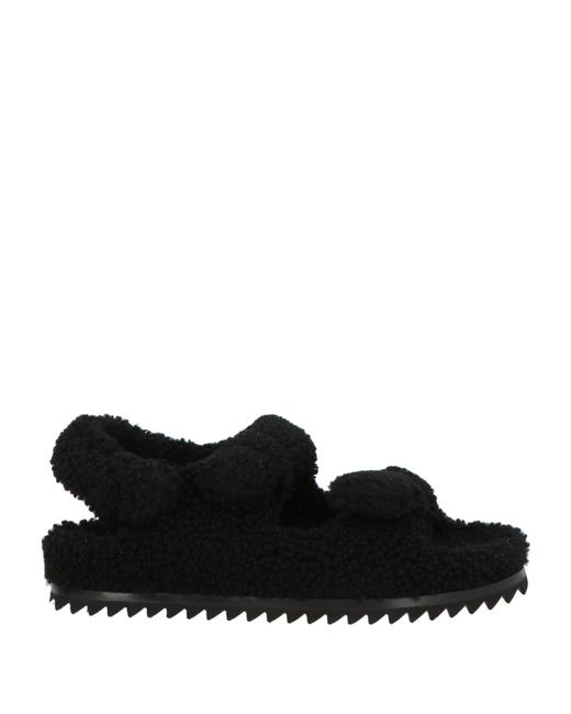 Officine Creative Black Sandals Shearling